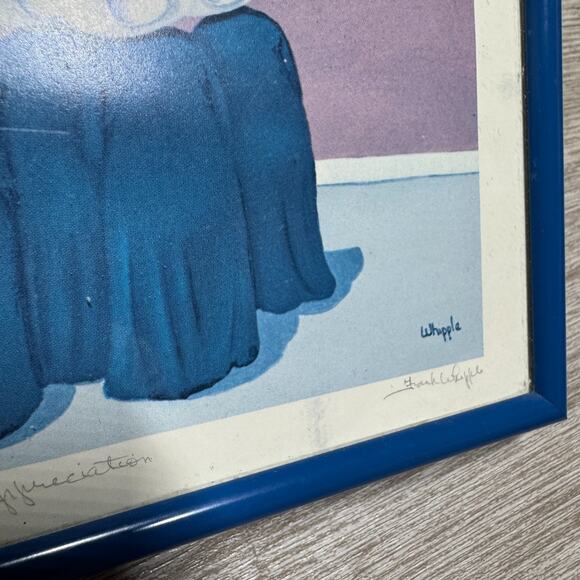 Frank Whipple AP Hand Signed Print Framed "Art Appreciation" 7x7 - Picture 4 of 6